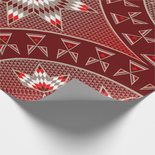 Morning Star (rood) Cadeaupapier (Hoek)