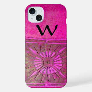 MORNING STAR , Roze,Zwart,Fuchsia Monogram iPhone 15 Plus Case