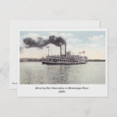 Morning Star Steamship op het oude briefkaart van (Voorkant / Achterkant)