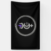 Morning Star Wicca Sigil Banner (Verticaal)