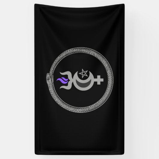 Morning Star Wicca Sigil Banner (Verticaal)