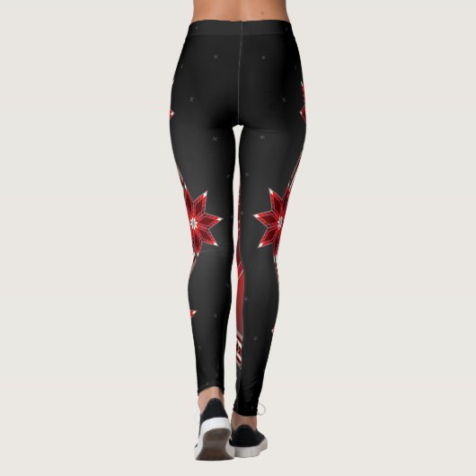 Morning Stars (rood) Leggings (Achterkant)