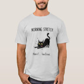 Morning Stretch Cat Almost Functional Graphic Tee T-shirt (Voorkant)