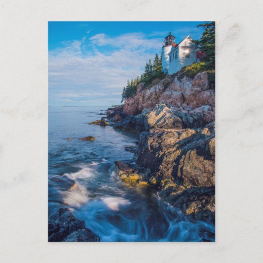 Morning Sun aan de vuurtoren van de haven van Bass Briefkaart (Voorkant)