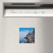 Morning Sun aan de vuurtoren van de haven van Bass Magneet (Insitu (Vaatwasser))