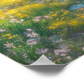 Morning Sun boven een groene riempel Poster (Hoek)