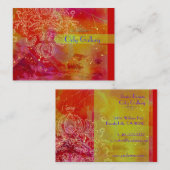 Morning Sun, damask en abstracte sjabloon Visitekaartje (Voorkant / Achterkant)