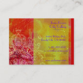 Morning Sun, damask en abstracte sjabloon Visitekaartje (Achterkant)