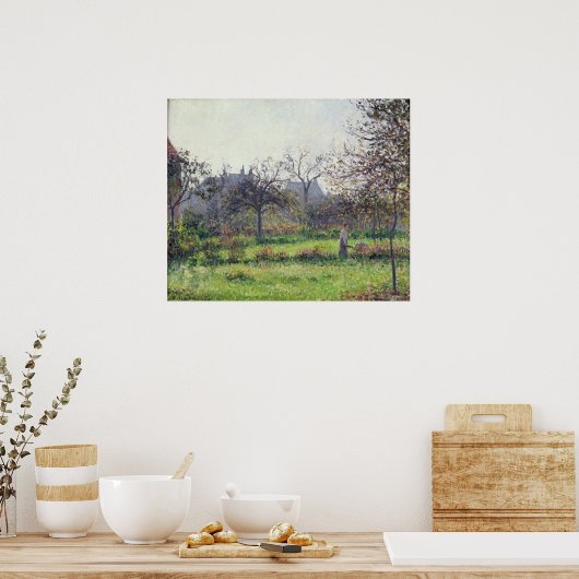 Morning Sun, herfst, Eragny, 1897 Poster (Keuken)