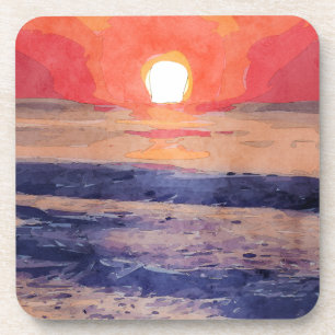 Morning Sun over Atlantische Oceaan Onderzetter