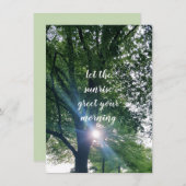 Morning Sunrise bemoedigend platte Wenskaart (Voorkant / Achterkant)