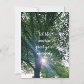 Morning Sunrise bemoedigend platte Wenskaart (Voorkant)