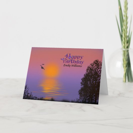 Morning Sunrise Birthday met naam Kaart (Voorkant)