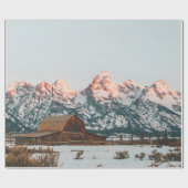 Morning Sunrise Cabin in Grand Teton National Park Cadeaupapier (Vlak)