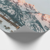 Morning Sunrise Cabin in Grand Teton National Park Cadeaupapier (Hoek)