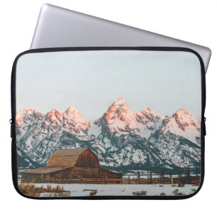 Morning Sunrise Cabin in Grand Teton National Park Laptop Sleeve