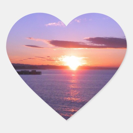Morning Sunrise Hart Sticker (Voorkant)