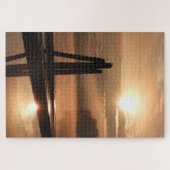 Morning Sunrise over de CT-rivier de Jigzaag Puzzl Legpuzzel (Horizontaal)