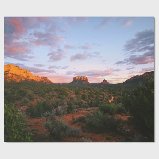Morning Sunrise Sedona Arizona Desert Cadeaupapier (Vlak)