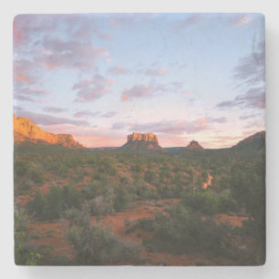 Morning Sunrise Sedona Arizona Desert Stenen Onderzetter
