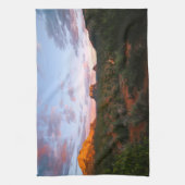 Morning Sunrise Sedona Arizona Desert Theedoek (Verticaal)