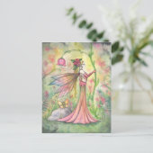 Morning Sunshine Flower Fairy Art Fantasy Briefkaart (Staand voorkant)