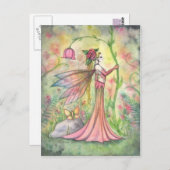 Morning Sunshine Flower Fairy Art Fantasy Briefkaart (Voorkant / Achterkant)