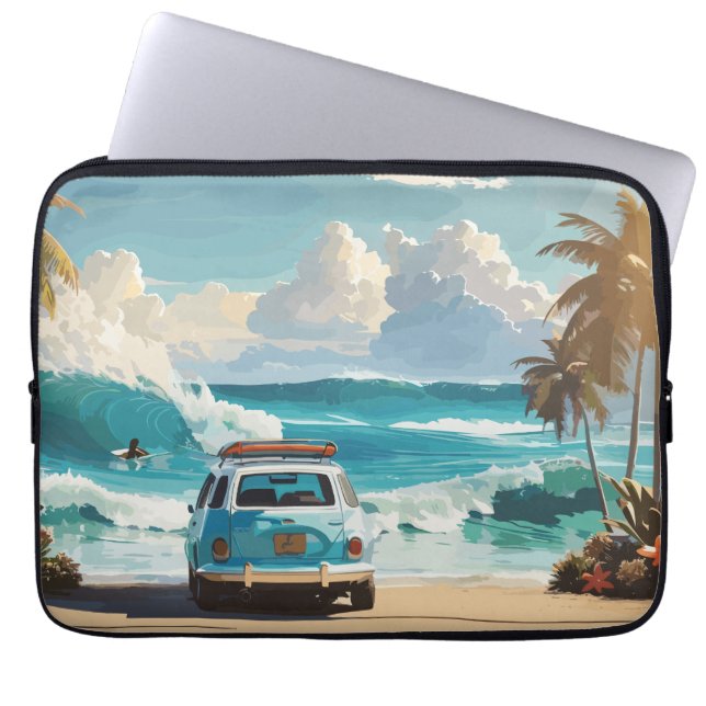 Morning Surf Laptop Sleeve (Voorkant)