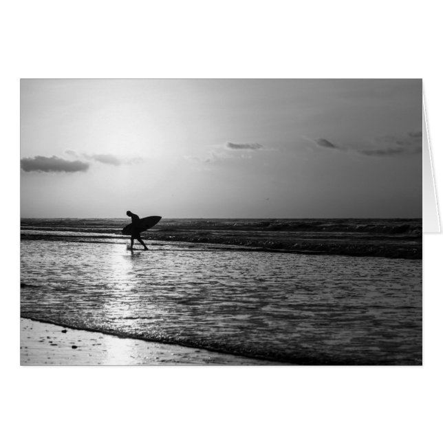 Morning Surfer Grayscale (Voorkant Horizontaal)