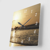 Morning Surfer wandklok (Hoek)