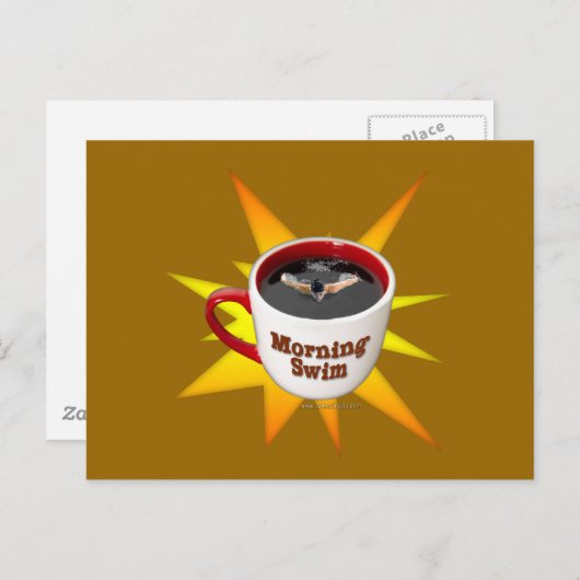 Morning Swim... Briefkaart (Voorkant / Achterkant)