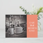Morning Tea cafe party Kaart (Staand voorkant)