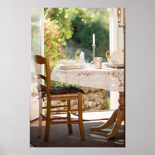 Morning Tea in Sun Art Photo Print Poster (Voorkant)