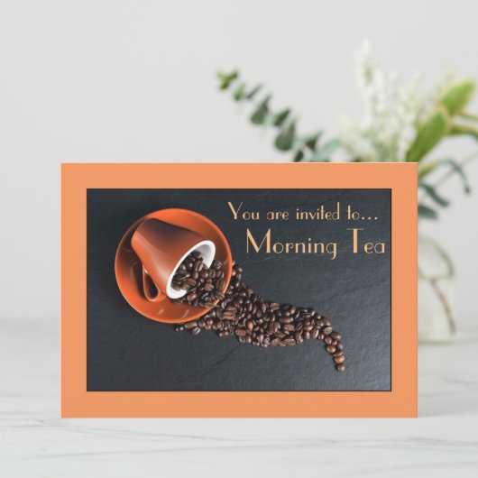 Morning Tea koffiecafé Kaart (Staand voorkant)