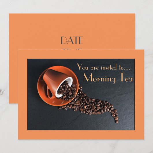 Morning Tea koffiecafé Kaart (Voorkant / Achterkant)