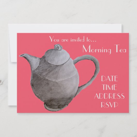 Morning Tea retro  date café party Kaart (Voorkant)