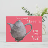 Morning Tea retro  date café party Kaart (Staand voorkant)