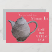 Morning Tea retro  date café party Kaart (Voorkant / Achterkant)