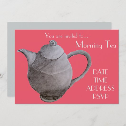 Morning Tea retro  date café party Kaart (Voorkant / Achterkant)