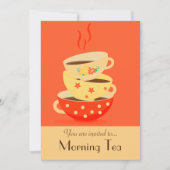 Morning Tea retro tea cups Kaart (Voorkant)