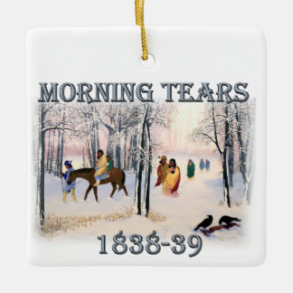 Morning Tears toont de Cherokee Trail van 1838-39 Keramisch Ornament