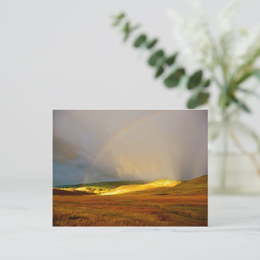Morning Thunderstorm Mountain Rainbow Briefkaart (Staand voorkant)
