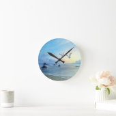 Morning Tides Beach Theme Kitchen Clock Ronde Klok (Huis)