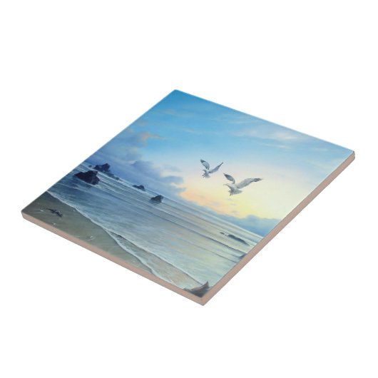 Morning Tides Beach Theme Kitchen Tiles Tegeltje (Zijkant)