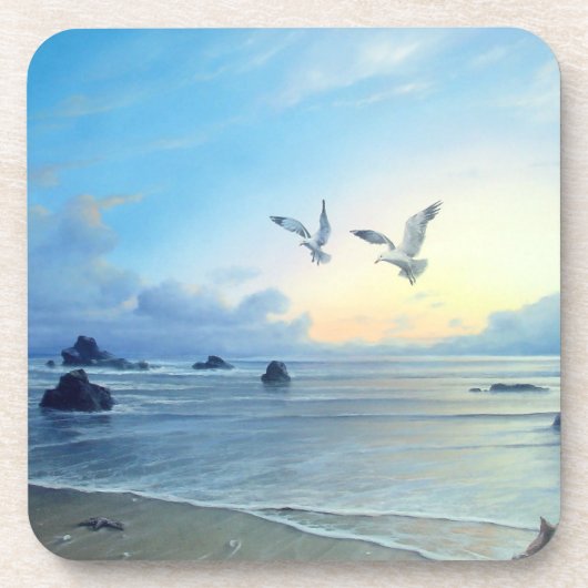 Morning Tides Beach Theme Plastic Onderzetters (Voorkant)