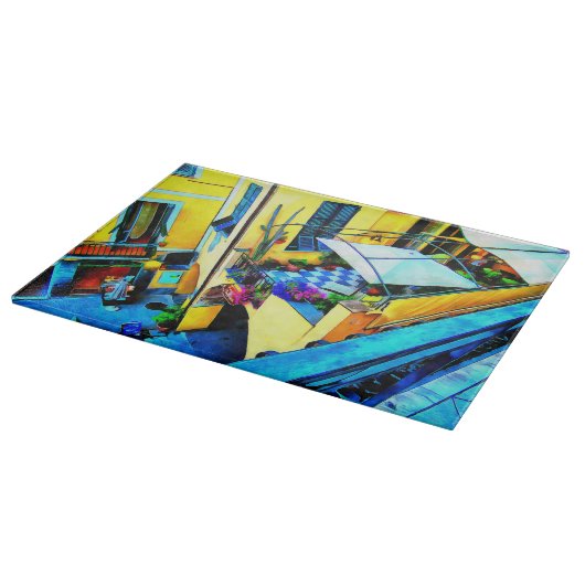 Morning Uitzicht van een Cinque Terre Balcony Snijplank (Hoek)