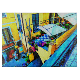 Morning Uitzicht van een Cinque Terre Balcony Snijplank