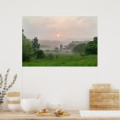 Morning Valley Sunrise Poster (Keuken)