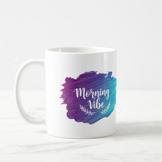 Morning Vibe Brush Stroke Mok (Links)