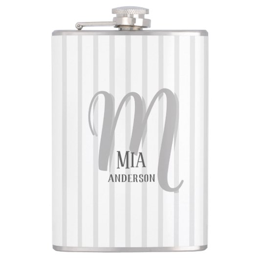 Morning Vibe Persoonlijk Monogram Heupfles (Voorkant)